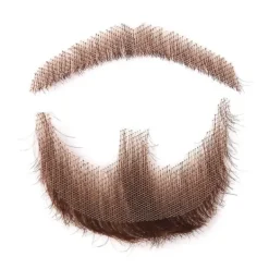 Mänskligt Hår Falska Skägg för Män Par av Bruna Falska Skägg Falska Skägg Realistiska Skägg Falskt Ansiktshår Handknutet Spets Skägg Halloween Rolig Firma | Fyndiq> Tillbehör