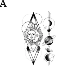 Mode Tecknad Tatuering Klistermärke Tillfällig Vattentät Falsk Tatuering Klistermärke><noscript><img width=