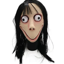 FMYSJ Momo Perukhuvudmask - Perfekt för Halloween Cosplayfest (FMY)> Masker
