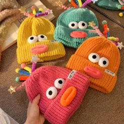 Monster Shrek Vinter Stickad Mössa Beanie Ull Rolig Cap Nyhet Kvinnor / Män One Size><noscript><img width=