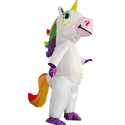 Mordely Creations Uppblåsbar Kostym Unicorn Full Body Unicorn Air Blow-up Deluxe Halloween kostym - vuxenstorlek><noscript><img width=