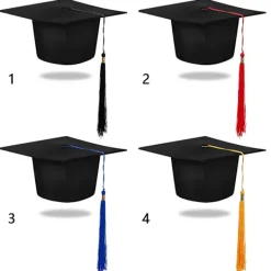 Mordely Graduation Hat Mortarboard Cap University Academic Hat 3> Huvudbonader