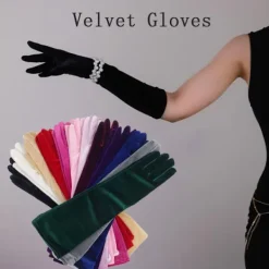 Mordely Långa Handskar Kungsblå Handskar VIT><noscript><img width=