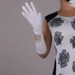 Mordely Långa Handskar Kungsblå Handskar VIT><noscript><img width=