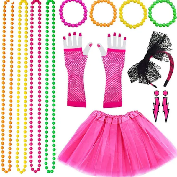Mordely Neon 80-talskostymer för set Tutu-kjol 2> Tillbehör