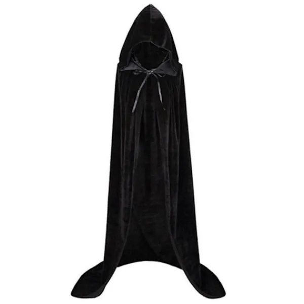 Mordely Velvet Cloak Cape Ghost Capes SVART> Tillbehör