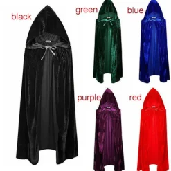 Mordely Velvet Cloak Cape Ghost Capes SVART> Tillbehör