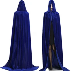 Mordely Velvet Cloak Cape Ghost Capes SVART><noscript><img width=