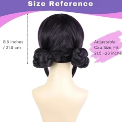 morvally Dam 47 Tum Lila Lång Flätad Hästsvans Peruk - Anime Cosplay Peruker för Kvinnor Halloween Kostymfest><noscript><img width=