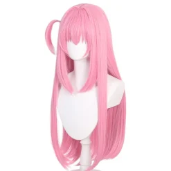 Mu Fei Gotō Ichiri cosplay-peruk, rosa långt hår Lonely rock><noscript><img width=