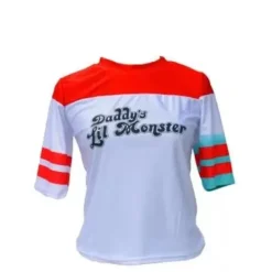 Mub Harley-Quinn Monster T-shirt Cosplay Kostym Kvinnor Barn 4 i 6 Set M> Dräkter