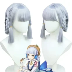 Mub- Het Anime Genshin Original Gud Ying Impact Kamisato Ayaka Kvinnokostym Japansk Klänning Cosplay peruk 1_yux 1> Peruker