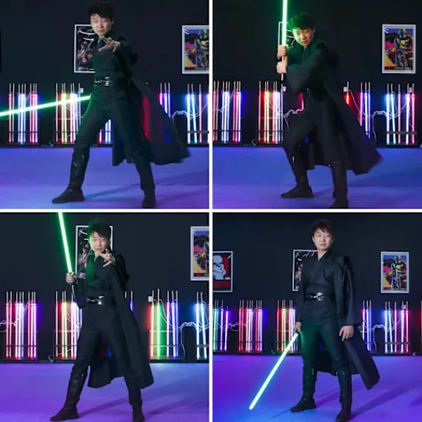 Mub- Obi wan Kenobi Premium Quality Cosplay Kostym Svart Jedi Robe från Star the Wars för Lightsaber Dueling Svart Svart L> Dräkter