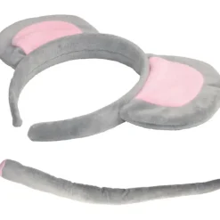 Musdräkt Tillbehörssats - Musöron Hårband Svans Näsa och Fluga, Råttdräkt Tillbehörssats><noscript><img width=