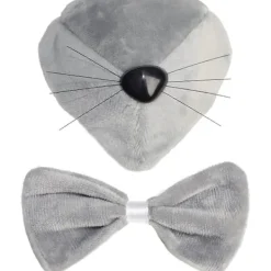 Musdräkt Tillbehörssats - Musöron Hårband Svans Näsa och Fluga, Råttdräkt Tillbehörssats><noscript><img width=