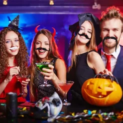 del Mustasch självhäftande 48 falska skägg för att limma Schnauzer Fake 48 st><noscript><img width=