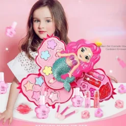 Muzxr - Rolig Mode Giftfri Smink Lekset För Flickor Prinsess Show Sminkset Hzp> Smink