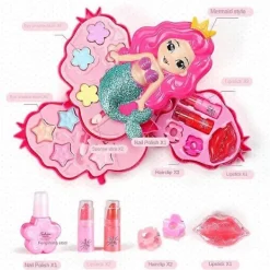 Muzxr - Rolig Mode Giftfri Smink Lekset För Flickor Prinsess Show Sminkset Hzp><noscript><img width=