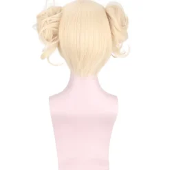 My Hero Academia Himiko Toga Cosplay Peruk – Blont Delat Hår med Tigerklo-klämmor, Värmebeständig Syntetisk **><noscript><img width=