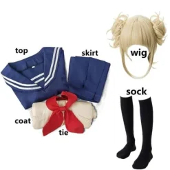 My Hero Academia Himiko Toga Cosplay Kostym JK Uniform Boku No Hero Academia Tröja Peruk Halloween Kostymer för Kvinnor M | Fyndiq><noscript><img width=