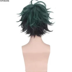 My Hero Academy Izuku Midoriya Cos Wig Black And Green Gradient, Curly Kick-backboku No Hero Academia Academy Cosplay><noscript><img width=
