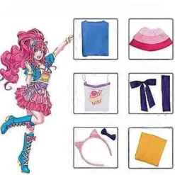 My Little Pony Cosplay Halloween Prinsessa Becky Klänning (vuxen XXL)> Dräkter