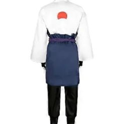 NARUTO Ninja Uchiha Sasuke Cosplay Kostym Set Party Maskerad Halloween Kostym för Vuxen (M Vit)> Dräkter