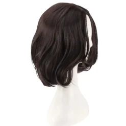 Naturlig peruk för John Wick Cosplay peruk Svart kort vågigt hår peruker><noscript><img width=