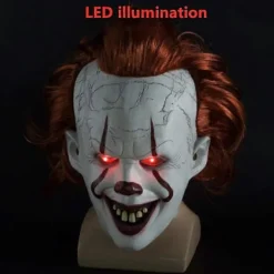 Neborn Joker Pennywise Mask Stephen King Det Kapitel Två 2 Skräck Latexmasker Hjälm Clown Halloween Party Kostym Rekvisita> Masker