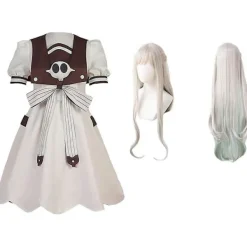 Nene Yashiro Hanako Kun Cosplay Kostym, Anime Toalettbunden Hanako Kun Skoluniform Halloween Cosplay Outfit Peruk-XF7- L><noscript><img width=