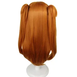Neon Genesis Evangelion peruk Asuka cos peruk gränsöverskridande orange dubbel hästsvans tigermunsklipp peruk><noscript><img width=