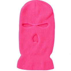 Neonrosa Balaklava Skidmask Rånarluva rosa> Huvudbonader