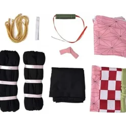Nezuko Cosplay Kostym Anime Cosplay Outfit Set Halloween Klänning för Vuxna Barn (170CM)><noscript><img width=