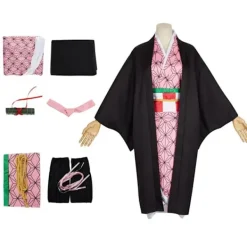 Nezuko Kamado Kimono Damkostym för Rollspel - Perfekt 2XL><noscript><img width=