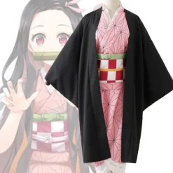 Nezuko Kamado Kimono Damkostym för Rollspel - Perfekt 2XL><noscript><img width=