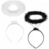 Ängel Halo Hårband Set - Extra Fjäder Ängel Halo Hårband - Ha> Huvudbonader