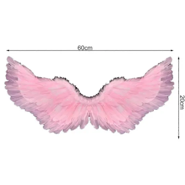 Ängelvingar med elastiska band, ljusa färger, lättviktig kostym, cosplay-vingar, fotorekvisita> Tillbehör
