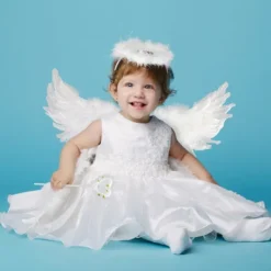 Ängelvingar och Halo, Vita Ängelvingar Fallna Ängelvingar Halloween Maskeraddräkt för Vuxna Halloween Julfest Vit-FM-> Tillbehör