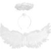 Ängelvingar och Halo, Vita Ängelvingar Fallna Ängelvingar Halloween Maskeradkostym för Vuxna Halloween Julfest Vit-FA-> Tillbehör
