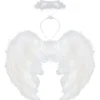 Änglavingar och halo, vita änglavingar Fallna änglavingar Kostym för Halloween julfest för vuxna ... Vit> Tillbehör