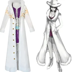 Nico Robin One Piece Cosplay Kostym Cosplay Kappa Komplett Halloween Kostym XL> Dräkter