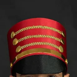 FMYSJ Nötknäppare Soldat Hög Hatt Scenföreställningar Hatt Varm Bekväm Hatt för Julhelger Vit (FMY)><noscript><img width=