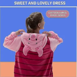 hhu nug Fit Unisex Vuxen Onesie Pyjamas, Flanell Cosplay Djur Heldräkt Halloween Kostym Ytterkläder Hemmakläder Q 85cm - Perfekt Liten Gris Liten Gris{hh} S | Fyndiq><noscript><img width=