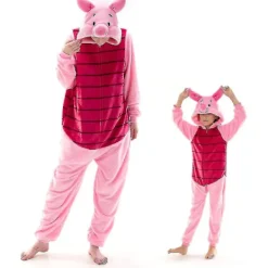 hhu nug Fit Unisex Vuxen Onesie Pyjamas, Flanell Cosplay Djur Heldräkt Halloween Kostym Ytterkläder Hemmakläder Q 85cm - Perfekt Liten Gris Liten Gris{hh} S | Fyndiq><noscript><img width=