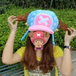 Ny Anime Tony Tony Chopper Mössa Cosplay Plysch Vinterhatt Presenter Ljusblå><noscript><img width=