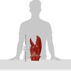 LAIQIANKUA Ny ankomst Latex rekvisita handskar trasiga jätte hummer klor krabba klo vuxen Halloween cosplay rekvisita 39cm> Tillbehör