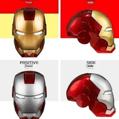 Ny Autoking 1:1 Mk5 Iron Man Hjälm Cosplay Engelsk Röstaktiverad Ögonglöd Modell Leksak Vuxen Elektrisk Bärbar Julklapp><noscript><img width=
