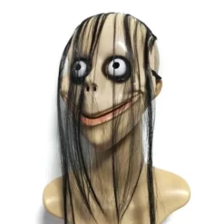 Jettbuying Ny Halloween Skräck med Långt Hår MO MO Mask Rolig Mask V-sha onesize> Masker