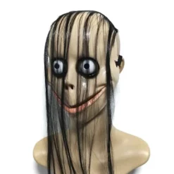 Jettbuying Ny Halloween Skräck med Långt Hår MO MO Mask Rolig Mask V-sha onesize><noscript><img width=