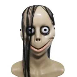 Jettbuying Ny Halloween Skräck med Långt Hår MO MO Mask Rolig Mask V-sha onesize><noscript><img width=